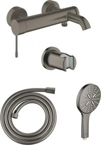 Vaňová batéria Grohe so sprchovacím setom 150 mm kartáčovaný hard graphite GBAL3