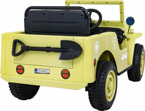Ramiz Retro vojenské auto pre deti béžové + pohon 4x4