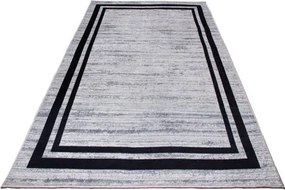 Protišmykový koberec MILANO 80007-02 čierny / sivý