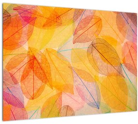 Sklenený obraz - Pozadie z jesenného lístia (70x50 cm)