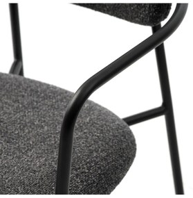Tmavosivá jedálenská stolička Zama – Unique Furniture