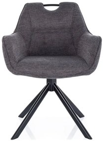Jedálenská stolička REMO BREGO, čierny mat/tmavo sivá 18