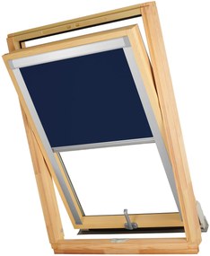 Dekodum Termoizolačná roleta na strešné okno typu VELUX SK08/S08/608 Farba látky: Navy Silver, Farba profilu: Strieborná