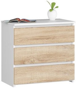 Nočný stolík CL3 60 cm biely / sonoma