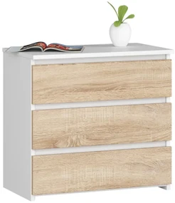 Nočný stolík CL3 60 cm biely / sonoma