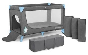 KINDERKRAFT - Cestovná postieľka JOY šedomodrá