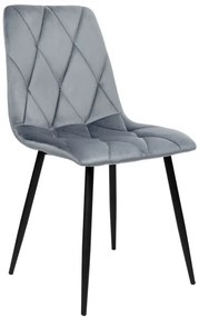 Jedálenská stolička MADISON zamatová, grafitová
