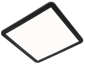 Stropné svietidlo čierne 40 cm vrátane LED 3-stupňového stmievača IP44 - Steve