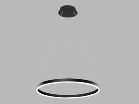 LED2 Závesné LED osvetlenie na lanku CIRCLE, 42W, teplá biela, kruhové, čierne