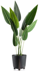 PLASTOVÝ KVETINÁČ MOSS 30X28,5 CM IMITÁCIA BETÓNU ČIERNA