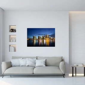 Obraz nočného mesta (90x60 cm)