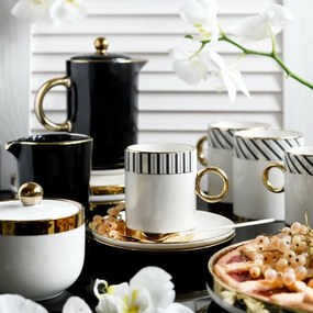 Altom Porcelánová mliekov Palazzo milk 250 ml, čierna