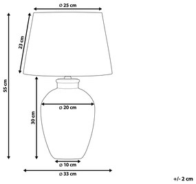 Keramická stolná lampa biela ARCOS Beliani