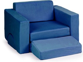DIY modulárne detské kreslo 8 mäkkých skladacích vankúšov - modré ECOTOYS