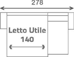 Rohová sedacia súprava na každodenné spanie ONE s rozkladom, pravá, 140, modrá (enjoy new lux - 28 blue)