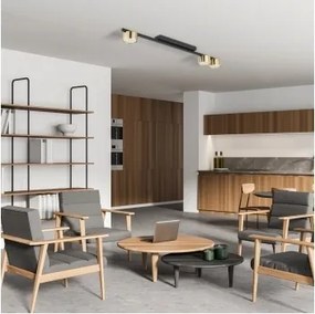 LED bodové svietidlo LOGAN 3xGU10/10W/230V čierna/zlatá
