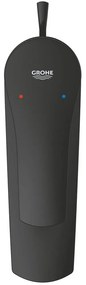 GROHE Eurosmart páková umývadlová batéria s odtokovou súpravou s tiahlom, výška výtoku 95 mm, matná čierna, 332652433