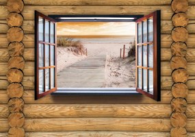 Fototapeta - Pohľad na pláž (254x184 cm)