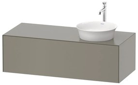 DURAVIT White Tulip závesná skrinka pod umývadlo na dosku vpravo, 1 zásuvka, 1300 x 550 x 408 mm, kameňovo šedá matná, WT4977R9292