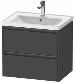 DURAVIT Ketho 2 závesná skrinka pod umývadlo, 2 zásuvky, 634 x 455 x 549 mm, grafit super matná, K25282080800000