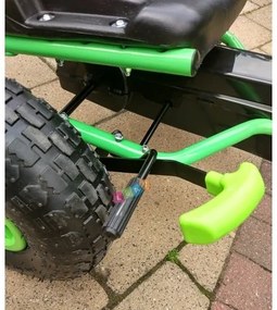 RAMIZ ŠĽAPACIA KÁRA GOKART A15 S NAFUKOVACÍMI KOLESAMI - Zelená 2024