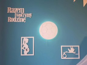 Nočná lampička futbalová lopta - biela, 34 cm