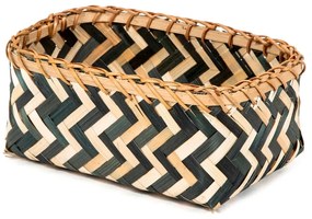 Súprava 3 úložných bambusových košíkov Compactor Natural And Black Bamboo