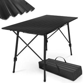 MIADOMODO Skladací stôl, 90 x 45 x 53 cm, čierny