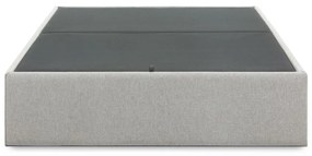 Sivá čalúnená dvojlôžková posteľ s úložným priestorom 160x200 cm Matters – Kave Home