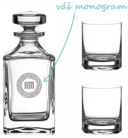 Pieskovaný whisky set Ares (1+2)