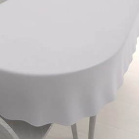 Biante Veľký dekoračný oválny obrus BKS-408 Studená svetlo sivá 160x200 cm
