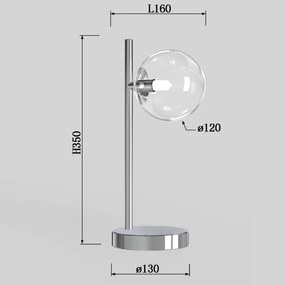 ONLI - Stolová lampa KIMBERLY 1xG9/6W/230V 35 cm lesklý chróm