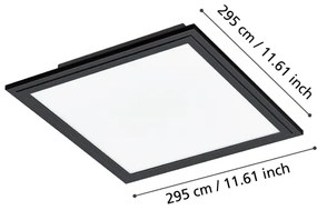 Eglo 900817 - LED Stropné svietidlo SALOBRENA LED/14W/230V 30x30 cm čierna