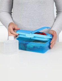 Box na desiatu/obed s priehradkami aj fľaštičkou, 1,5l - mix farieb Farba škatuliek SISTEMA: Modrá