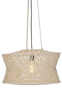 Orientálne závesné svietidlo Makramé 50 cm - Leonard