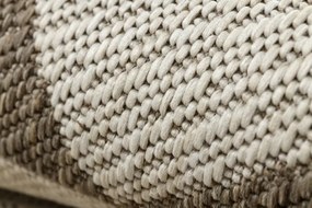 Koberec Šnúrkový SIZAL FLOORLUX 20489 champagne / taupe Trojuholníky