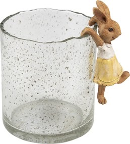 Dekorácia zajačik na pohárik - 5*5*9 cm