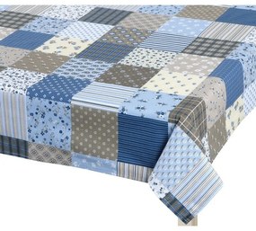 Bellatex Obrus Adela Patchwork modrá, 100 x 100 cm, 100 x 100 cm