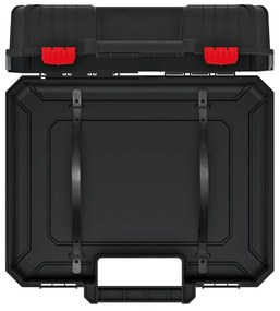 Kistenberg Kufor na náradie s upevňovacími páskami HEAVY čierny 384x335x144