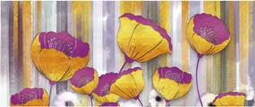 Obraz - Ilustrácie kvetov (120x50 cm)