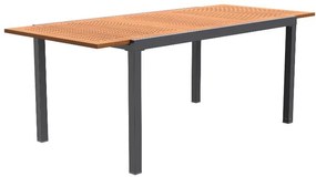 Livarno home Hliníkový rozkladací záhradný stôl Valencia, hnedý  (100386807)