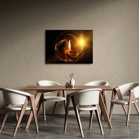 Sklenený obraz sviečky (70x50 cm)