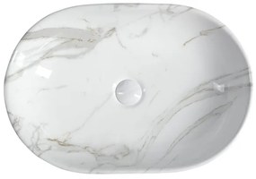 Sapho - Umývadlo na dosku DALMA 59x42 cm keramika/Carrara