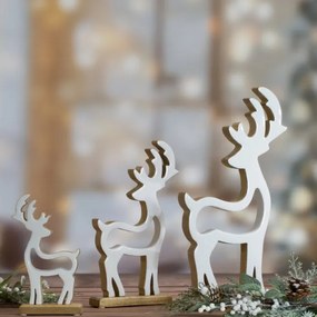 Vianočná dekorácia FIG 132 hnedá / biela (2 ks)