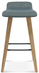 FAMEG Cleo - BST-1605 - barová stolička Farba dreva: buk premium, Čalúnenie: koža L1