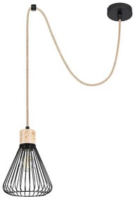 Rabalux 3148 - Luster na lanku FARFALLE 1xE27/40W/230V čierna/buk RL3148
