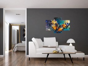 Obraz - Motýľ, olejomaľba (90x60 cm)