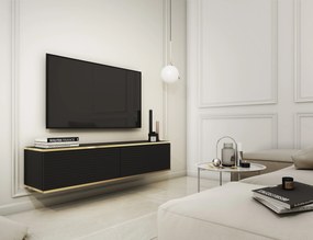 PIA TV stolík na stenu Oro - čierna