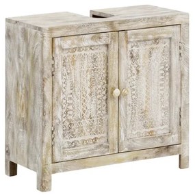 furniture-nabytek.cz - Masívna drezová spodná skrinka Bitna z mangového dreva, lakovaná, prírodná farba