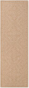 NORTHRUGS, Koberec behúň Duet Rosel 106252 Beige/White - na von aj na doma, 80x250, béžová, chodba / predsieň